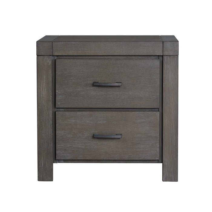 Koda 6pc Bedroom Set with Storage Bed, Dresser, Mirror & Nightstand, Wooden, Grey - King Size