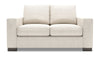 Made in Canada Customizable Sofa Lab Track  62\" Chenille Fabric Loveseat with Track Arms - Luxury Sand Beige