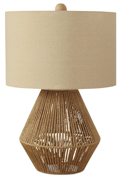 22" Boho Brown Rope Table Lamp|Lampe de table bohème de 22 po corde brune