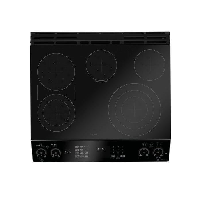 Profile 6.8 Cu. Ft. Smart Electric Range with True European Convection - Stainless Steel Fingerprint Resistant - PCS980YMFS