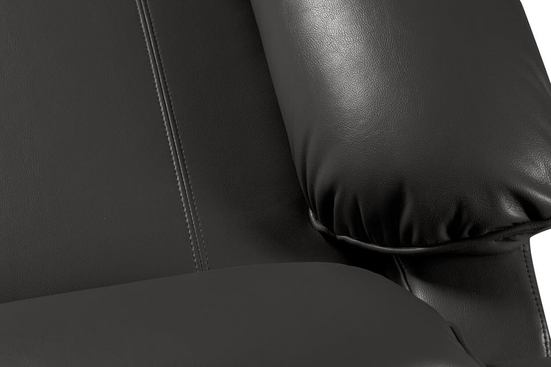 Chandler 37\" Leather-Look Fabric Power Reclining Chair with USB Port- Grey