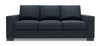 Made in Canada Customizable Sofa Lab Track 85\" Linen-Look Fabric Sofa with Track Arms - Luna Sailor Blue