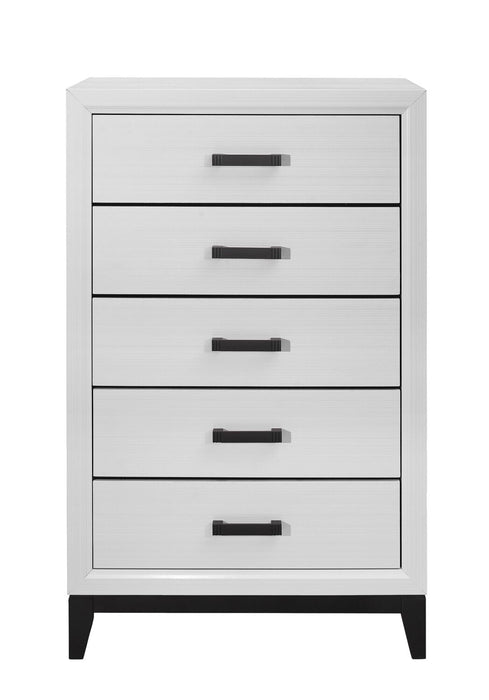 Kate Bedroom Chest of Drawers, 5-Drawer, 31.1\"W x 50.4\"H - White