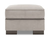 Made in Canada Customizable Sofa Lab Track 24\" Linen-Look Fabric Ottoman - Pax Slate Grey