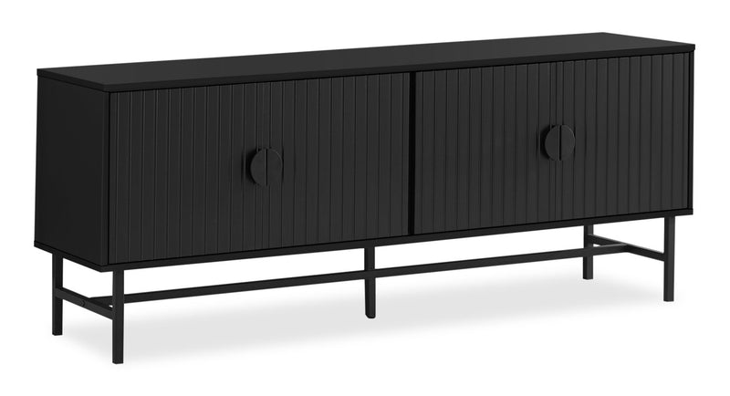 Jase 59\" Modern TV Stand with Storage and Cable Management for TVs up to 65\"- Black
