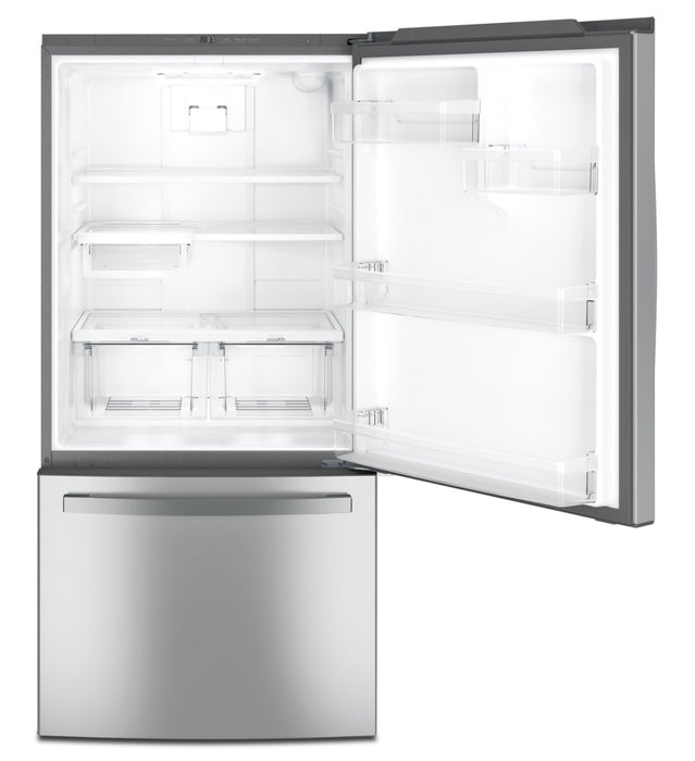GE 33\" 24.9 Cu. Ft. Bottom-Mount Refrigerator - Stainless Steel Fingerprint Resistant  - GDE25EYKFS
