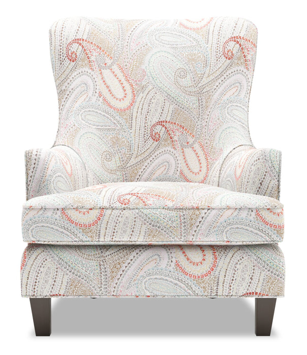 Made in Canada Sofa Lab Customizable Wingback 32\" Fabric Accent Chair - Eden Multicolour