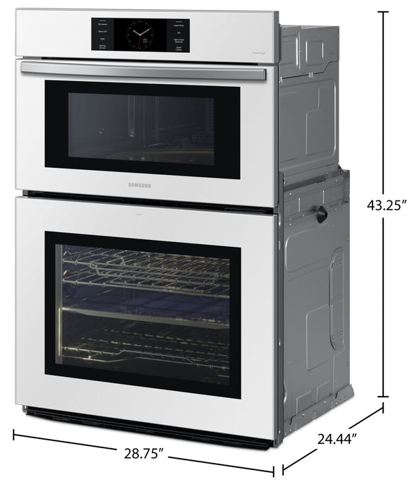 Samsung 30\" 7 Cu. Ft. Electric Micowave Combination Wall Oven - White - NQ70CB700D12AA