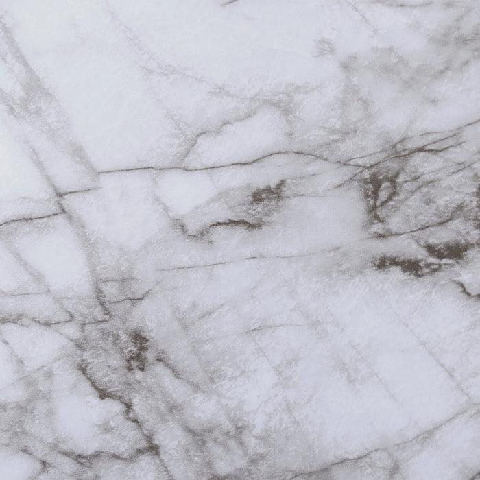 Karter 58.25\" L-Shaped Corner Office Desk - White Marble-Look