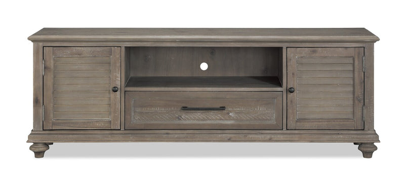 Winston 72\" Modern TV Stand with Storage and Cable Management for TVs up to 80\"- Light Brown