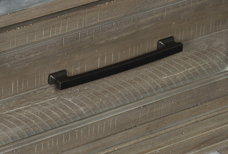 Winston 54\" Rustic Sofa Table with Storage and Shelf - Light Brown with Driftwood Finish