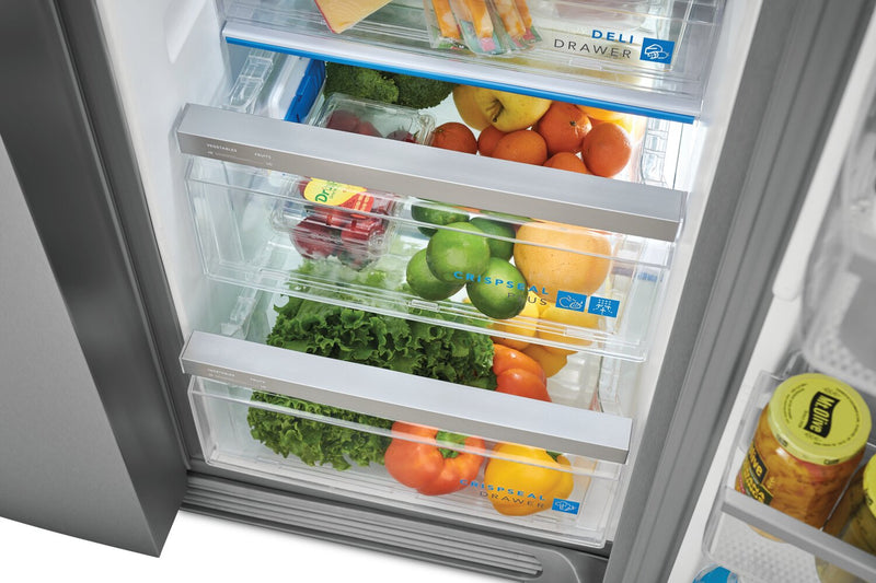 Frigidaire Gallery 36.1\" 25.6 Cu. Ft. Standard-Depth Side-by-Side Refrigerator - Smudge-Proof® Stainless Steel - GRSS2652AF