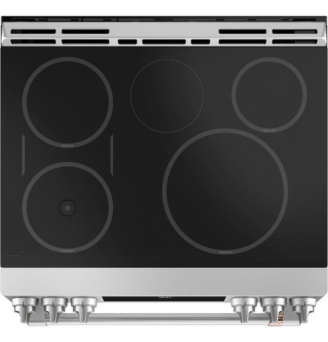 Cafe 5.7 Cu. Ft. Smart Electric Range with In Oven Camera and Cooktop Sensor - Stainless Steel - CHS90XP2MS1