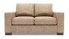 Made in Canada Customizable Sofa Lab Track  62\" Chenille Fabric Loveseat with Track Arms - Luxury Taupe