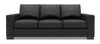 Made in Canada Customizable Sofa Lab Track 85\" Linen-Look Fabric Sofa Bed with Track Arms - Luna Kohl Grey