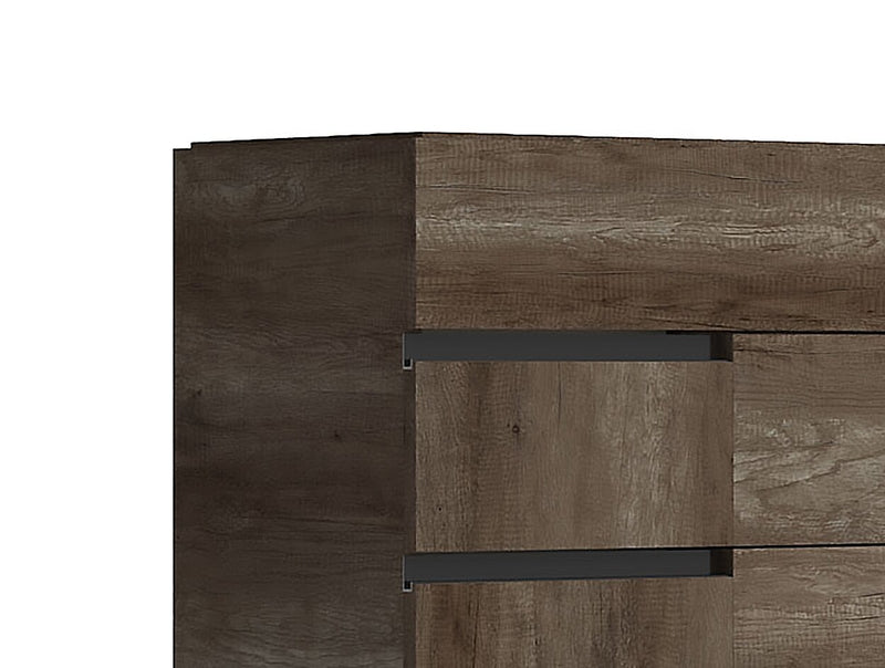 Gino Bedroom Chest of Drawers, 5-Drawer - Made in Italy, 25\"W x 49\"H, Modern - Brown