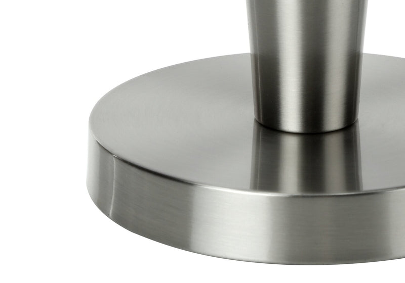 24\" Nickle Metal 2-Piece Set, with Two Table Lamps and USB Charging