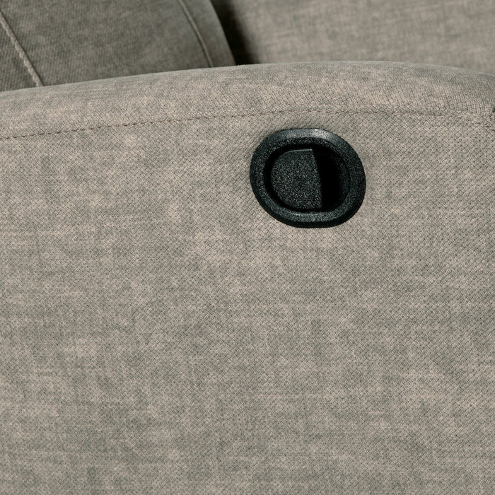 Jeffry 30.3\" Velvet Fabric Swivel Glider Reclining Chair - Stone Beige