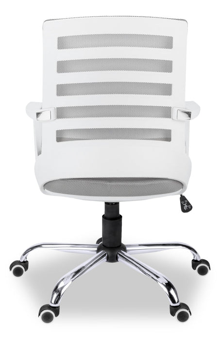 Felton 24\" Office Chair - White with Grey Mesh