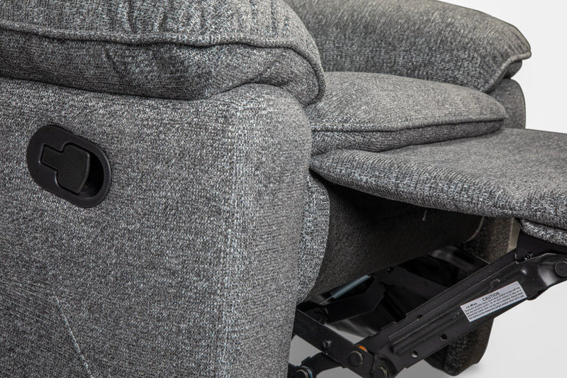Chandler 37\" Chenille Fabric Reclining Chair - Grey