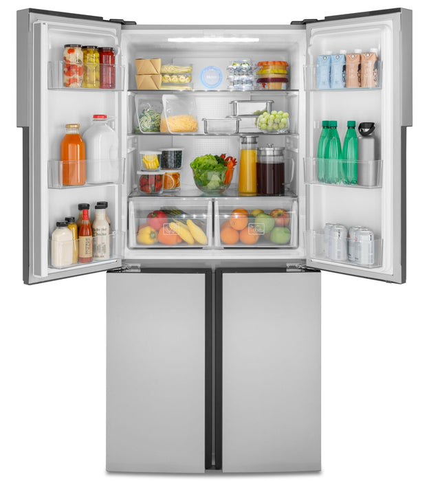 Haier 33\" 16.4 Cu. Ft. Quad Door Refrigerator - Stainless Steel Fingerprint Resistant  - QHE16HYPFS