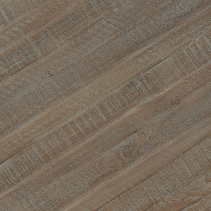 Tinley Park 40\" Traditional Round Coffee Table - Grey-Brown Pine with Scroll Design Base