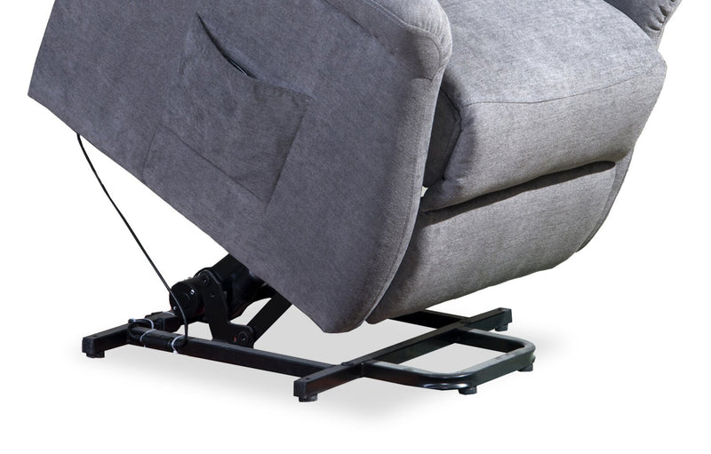 Ruben 32\" Chenille Fabric Power Lift Reclining Chair - Grey