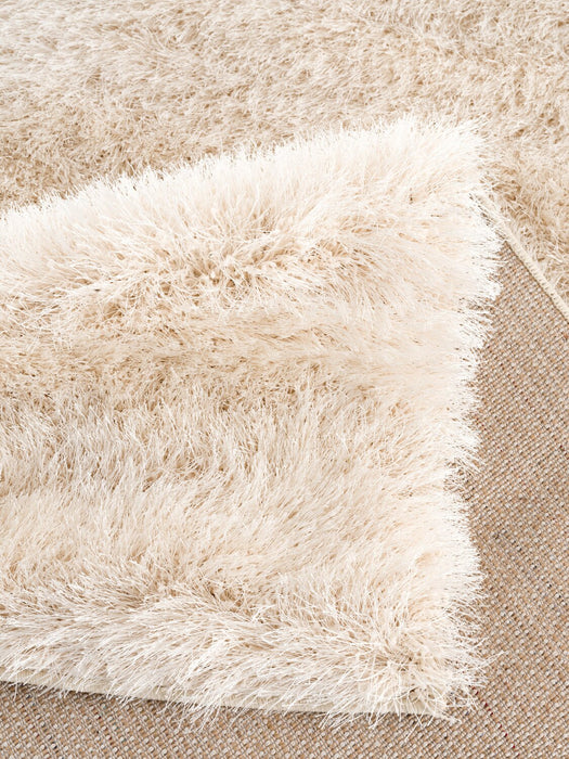 Harlow Beige Shag Area Rug - 5' x 7'
