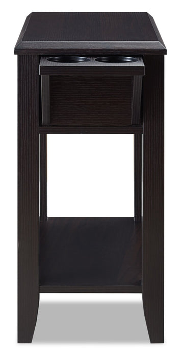 Torry 11.5\" Chairside Table with Drawer - Red Cocoa