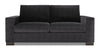 Made in Canada Customizable Sofa Lab Track 75\" Chenille Fabric Condo Size Sofa with Track Arms - Luxury Charcoal Grey