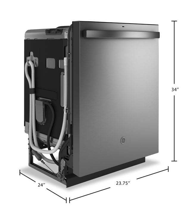 GE 24\" 45 dBA Built-In Top-Control Dishwasher with Dry Boost Technology - Stainless - GDT670SYVFS