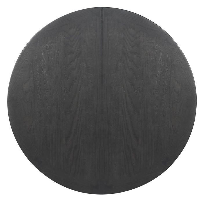 Dena 5pc Counter-Height Dining Set with Table & Chairs, 42-60\"W Extension, Round  - Grey