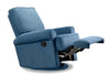 Bevin 34.4\" Chenille Fabric Swivel Glider Reclining Chair - Blue