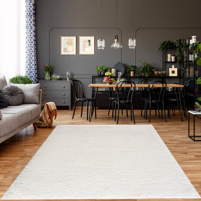 Lawson White Shag Area Rug - 5' x 7'