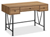 Shia 47.25\" Office Desk with 3-Drawers - Natural