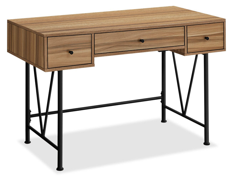 Shia 47.25\" Office Desk with 3-Drawers - Natural