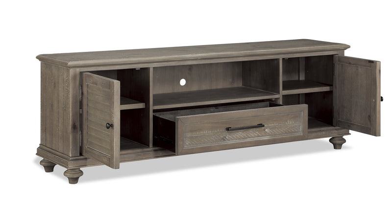 Winston 72\" Modern TV Stand with Storage and Cable Management for TVs up to 80\"- Light Brown
