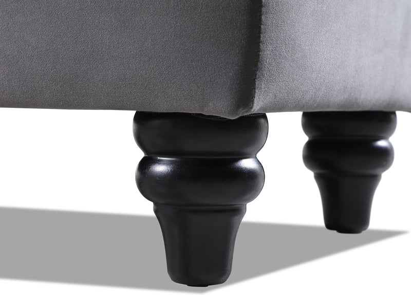 Sage 57\" Storage Bench - Grey Velvet