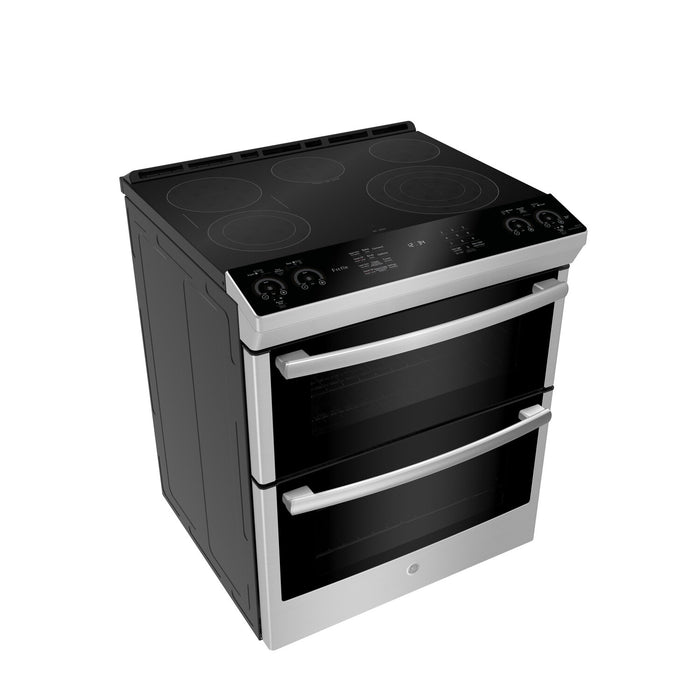 Profile 6.8 Cu. Ft. Smart Electric Range with True European Convection - Stainless Steel Fingerprint Resistant - PCS980YMFS