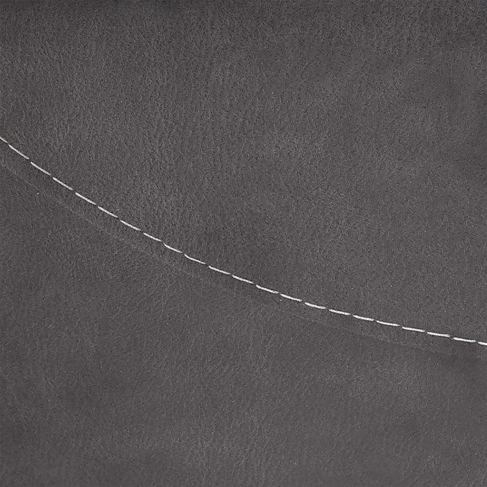 Floy 5-Piece Faux Suede Power Reclining Sectional with Power Headrests, Storage Console and USB Port - Grey