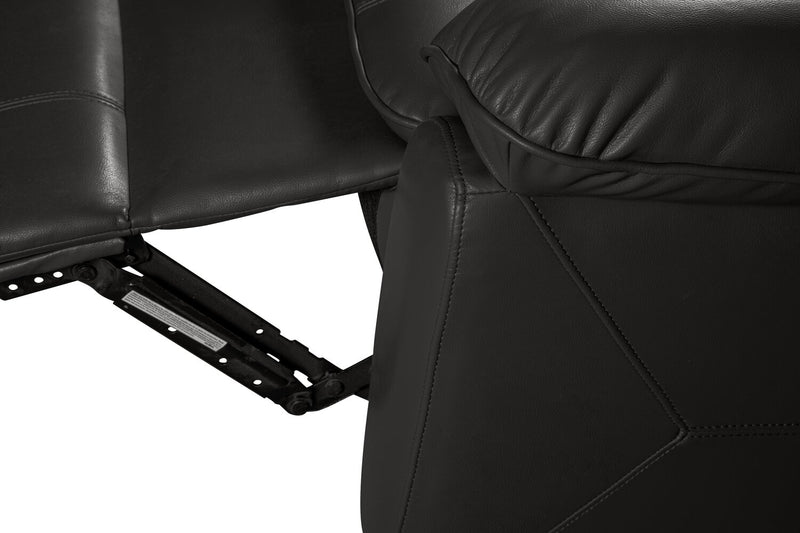 Chandler 37\" Leather-Look Fabric Power Reclining Chair with USB Port- Grey