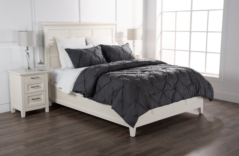 Brianna 3-Piece Full/Queen Comforter Set - Dark grey