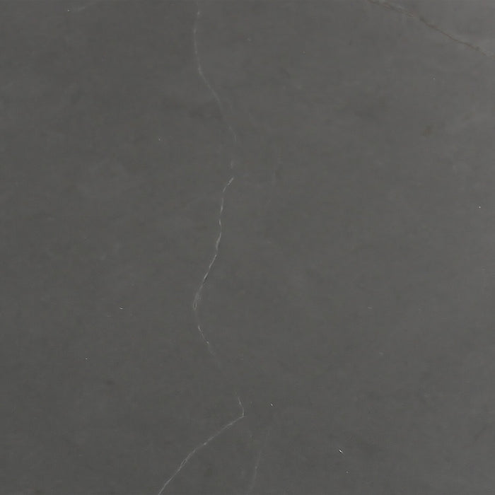 Hamilton 22\" Modern Triangular 3-Pack Nesting Tables - Grey Marble Look Top with Black Metal Legs