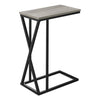 Leila 10.25\" C-Shaped Chairside Table - Grey