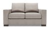 Made in Canada Customizable Sofa Lab Track 62\" Linen-Look Fabric Loveseat with Track Arms - Pax Slate Grey