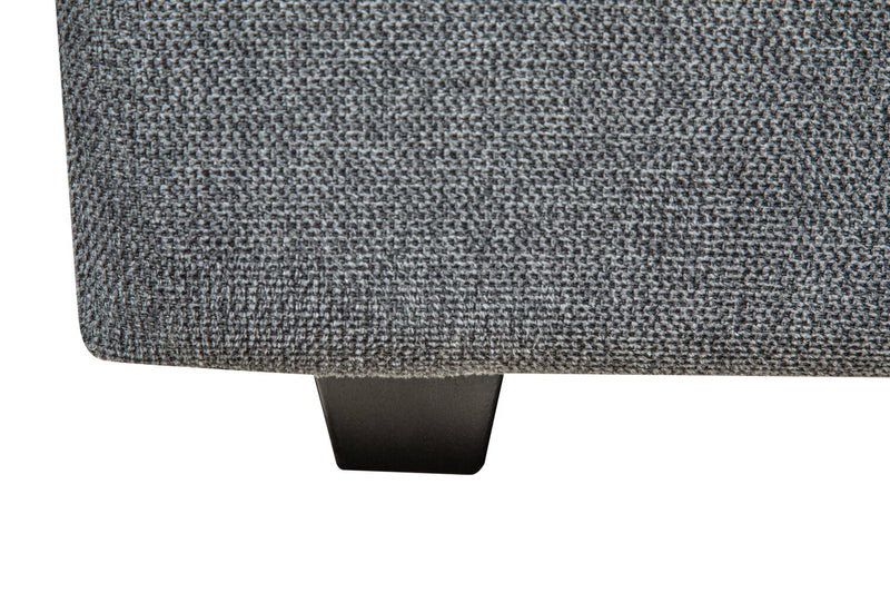 Scott Living Evolve Modular 39.5\" Linen-Look Fabric Storage Ottoman with Feather Down Cushion - Charcoal Grey
