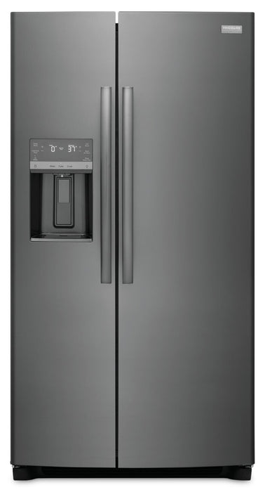 Frigidaire Gallery 36.1\" 22.3 Cu. Ft. Counter-Depth Side-by-Side Refrigerator - Smudge-Proof® Black Stainless Steel - GRSC2352AD