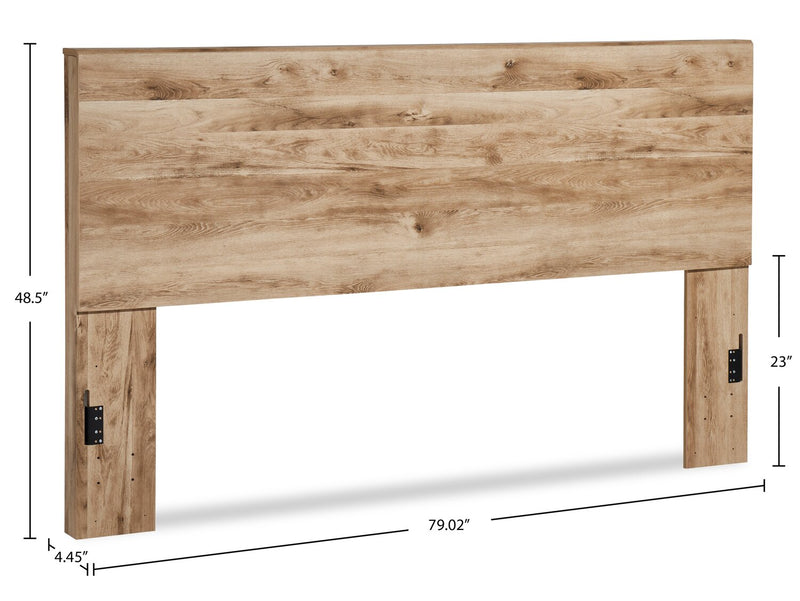 Derekson Panel Headboard, Natural - King Size