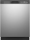 GE 24\" 59 dBA Built-In Front-Control Dishwasher with Piranha Hard Food Disposer - Stainless - GDF510PSRSS