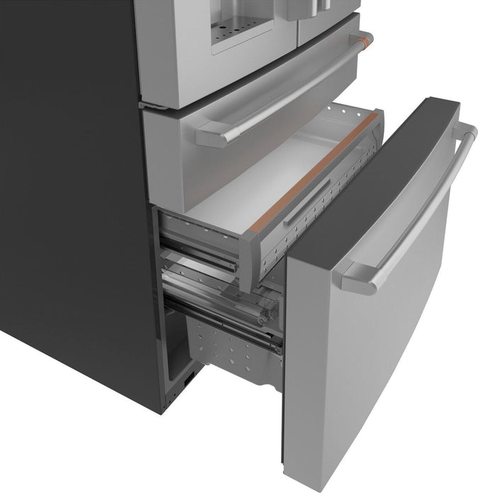 Cafe 36\" 22.3 Cu. Ft. Quad Door Refrigerator - Stainless - CXE22DP2PS1